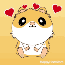 Happy Hamster Love Hearts GIF - Happy Hamster Love Hearts Hamster GIFs