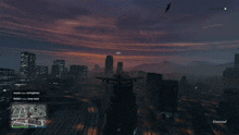 a person is flying through the air in a video game with rockford hills on the bottom