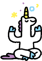 Magical Unicorn Sticker - Magical Unicorn Meditate Stickers