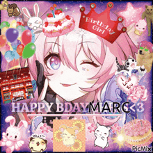 a picture of a girl with a crown that says birthday girl on it