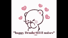 happy dendo panda hearts cute