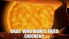 jimmy neutron okay who wants fried chicken fried chicken fried chicken day kfc