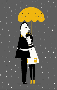 Bajo La Lluvia GIF - Couple Hug Raining GIFs