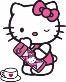 Hello Kitty Coffee GIF