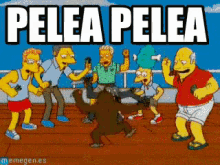 Pelea Pelea GIF - Los Simpsons Pelea Pelea Changos GIFs