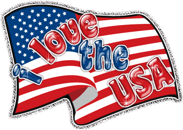 Love Flag Sticker - Love Flag I Love The Usa Stickers