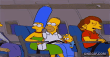 Toga On An Airplane GIF - Airplane Toga The Simpsons GIFs