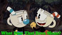 The Cuphead Show Mugman GIF - The Cuphead Show Mugman What Does That Even Mean GIFs