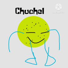 a drawing of a clock with the word chuchel on it