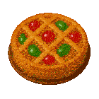 a pie with a lattice crust and berries on top