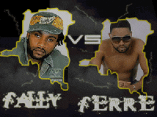 a poster for fally ferrie shows two men