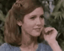 Head Nod Smile GIF - Smile Young Carrie Fisher GIFs