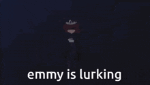 a girl with a tiara on her head and the words emmy is lurking