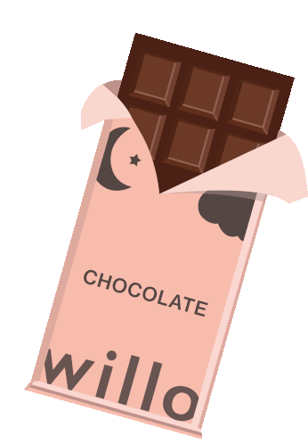 Willo Chocolate Sticker - Willo Chocolate Cute Stickers