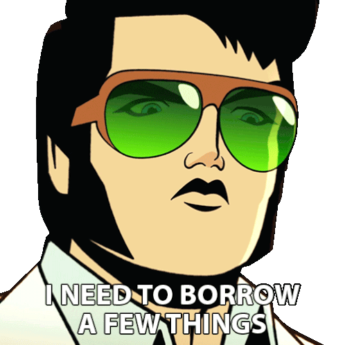 I Need To Borrow A Few Things Agent Elvis Presley Sticker - I Need To Borrow A Few Things Agent Elvis Presley Matthew Mcconaughey Stickers