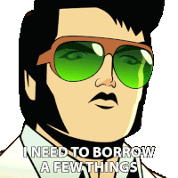 I Need To Borrow A Few Things Agent Elvis Presley Sticker - I Need To Borrow A Few Things Agent Elvis Presley Matthew Mcconaughey Stickers