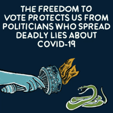 The Freedom To Vote Threatens Politicians Who Spread Deadly Lies About Covid GIF