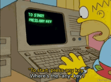 Press Any Key Homer Simpson GIF - Press Any Key Any Key Homer Simpson GIFs