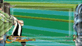 a screenshot of jojo 's bizarre adventure shows a battle between joseph and zeppeli