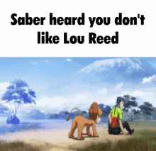 Saber Anime GIF - Saber Anime Lou Reed GIFs