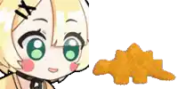 a cartoon girl with the letter x on her forehead