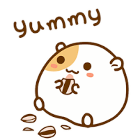 Yummy Snacks Sticker - Yummy Snacks Hamster Stickers
