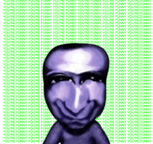 a man 's face is surrounded by the words " you 're funny you 're funny you 're funny "