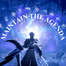 a poster that says ' maintain the agenda ' at the top