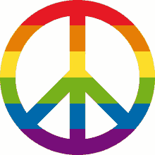 rainbow peace sign peace sign joypixels peace peace symbol