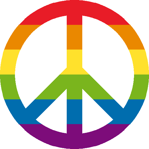 Rainbow Peace Sign Joypixels Sticker - Rainbow Peace Sign Peace Sign Joypixels Stickers