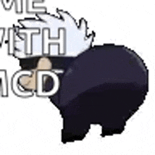 a pixel art of a person wearing sunglasses and a hat with the words `` i 'm with icd '' .