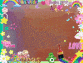 a colorful background with the words nice work and hello 913 on it