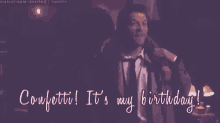 Supernatural Castiel GIF - Supernatural Castiel Confetti GIFs