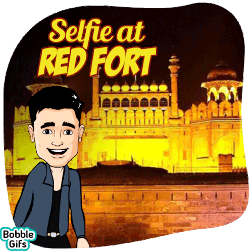 Patriots Red Fort Sticker - Patriots Red Fort Selfi Stickers