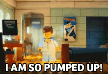 Emmet Is So Pumped Up! - Chris Pratt - The Lego Movie GIF - Lego Lego Movie Chris Pratt GIFs