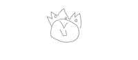 a drawing of a face with a crown on top of it