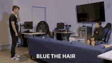 Blue The Hair Clg Smoothie GIF - Blue The Hair Clg Smoothie Clg Tafo GIFs