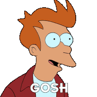 Gosh Philip J Fry Sticker - Gosh Philip J Fry Futurama Stickers