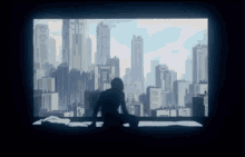 ghost in the shell cityscape dystopian dystopia city