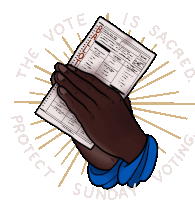 The Vote Is Sacred Protect Sunday Voting Sticker - The Vote Is Sacred Protect Sunday Voting Vrl Stickers