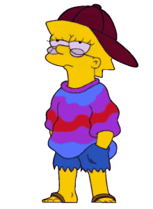 Lisa Simpson Sad Listening To Music Travel GIF