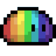 slime rainbow askioas kekles pixelated