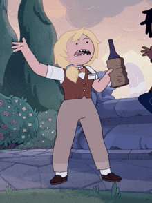 Fionna And Cake Fionna Campbell GIF - Fionna And Cake Fionna Campbell Drinking Beer GIFs