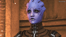 an illustration of a blue alien with the name illusive soul