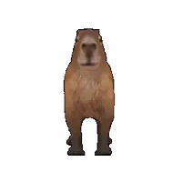 a computer generated image of a capybara