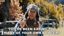 Youve Been Eating Too Many Of Your Own Boogers Farmer Louise GIF - Youve Been Eating Too Many Of Your Own Boogers Farmer Louise Hubie Halloween GIFs