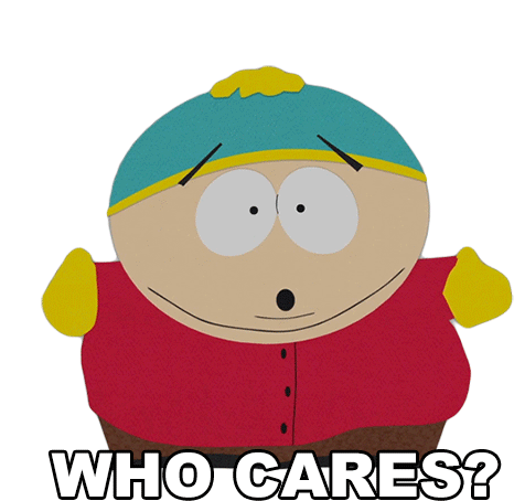 Who Cares Eric Cartman Sticker - Who Cares Eric Cartman South Park Stickers