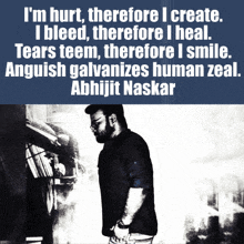 a poster with a quote by abhijit naskar on it
