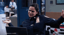 Grooving Sergeant Amy Santiago GIF - Grooving Sergeant Amy Santiago Melissa Fumero GIFs
