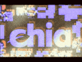 a purple sign that says chid on it